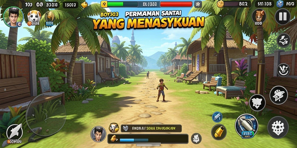 Tampilan utama gameplay BOY303 yang penuh warna dan menarik.