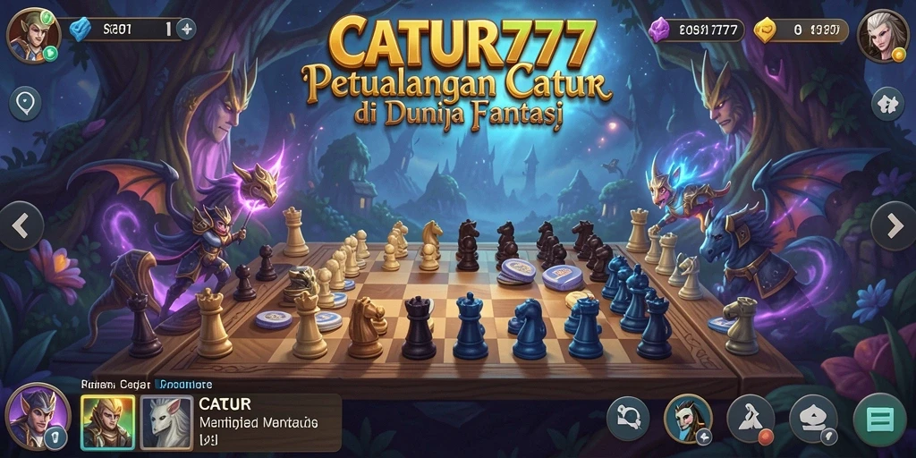 Screenshot utama CATUR777 menampilkan pertarungan strategis yang mendebarkan.