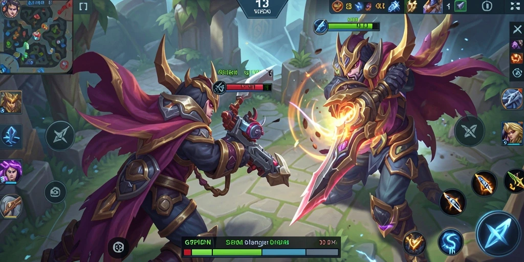 Screenshot gameplay GTPIDN menunjukkan aksi pertempuran seru antar pemain.