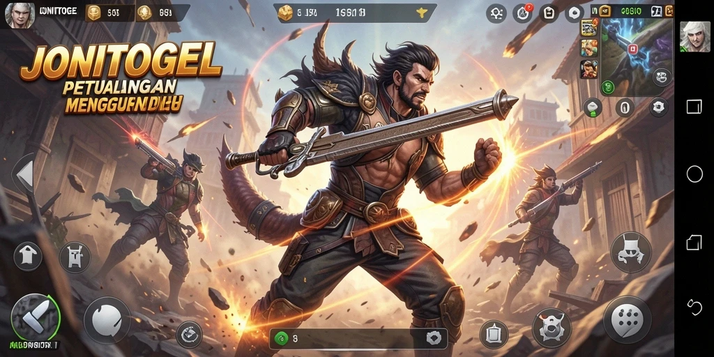 Screenshot gameplay JONITOGEL yang penuh aksi dan petualangan.