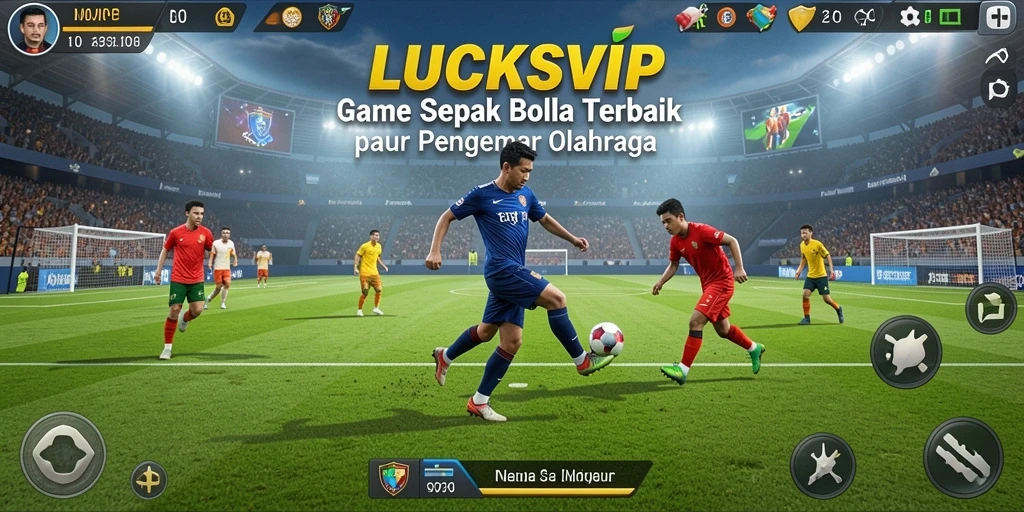 Tampilan gameplay LUCKSVIP dengan aksi sepak bola seru.
