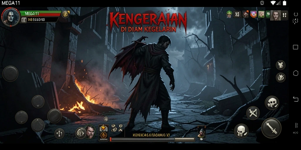 Tangkapan layar gameplay MEGA111 yang menyeramkan.