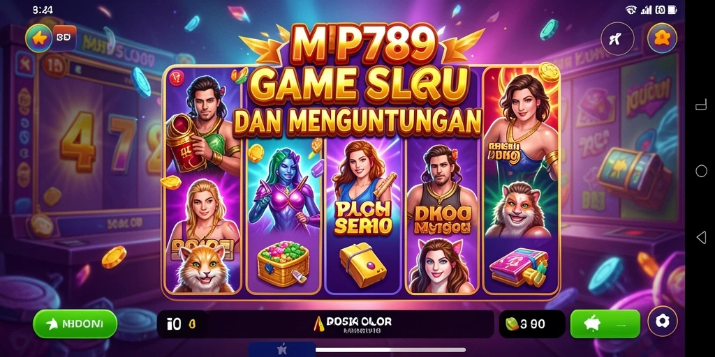 Tampilan gameplay slot di MVP789 yang penuh warna dan menarik.