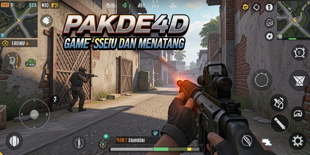 Screenshot PAKDE4D menampilkan aksi seru gameplay FPS.