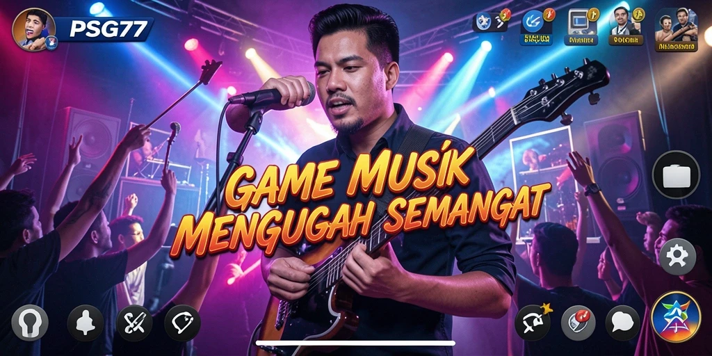 Tangkapan layar <strong>PSG77</strong> menampilkan gameplay musik yang menarik dan interaktif.