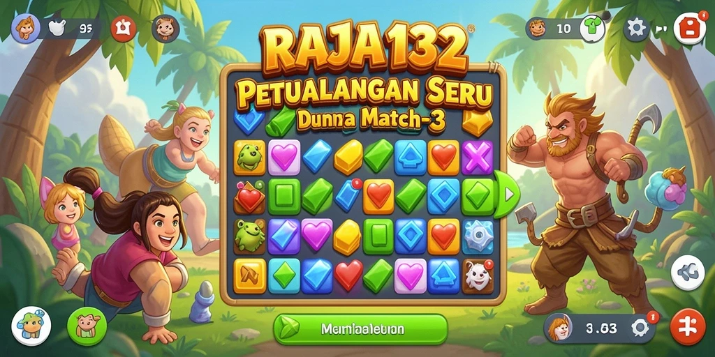 Tampilan gameplay RAJA132 yang penuh warna dan menarik.